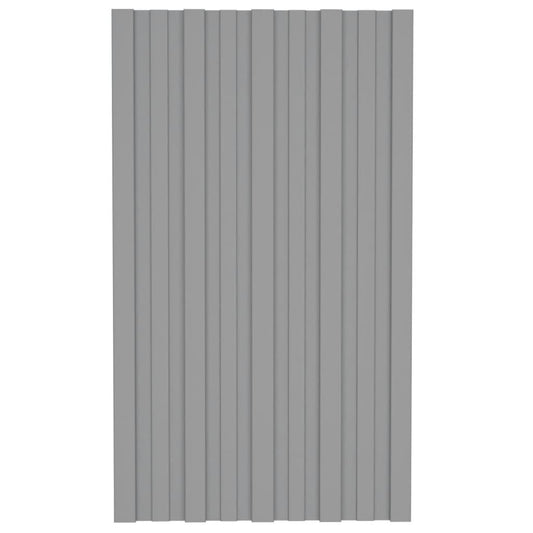 vidaXL Πάνελ Οροφής 12 τεμ. Γκρι 80 x 45 εκ. από Γαλβανιζέ Ατσάλι