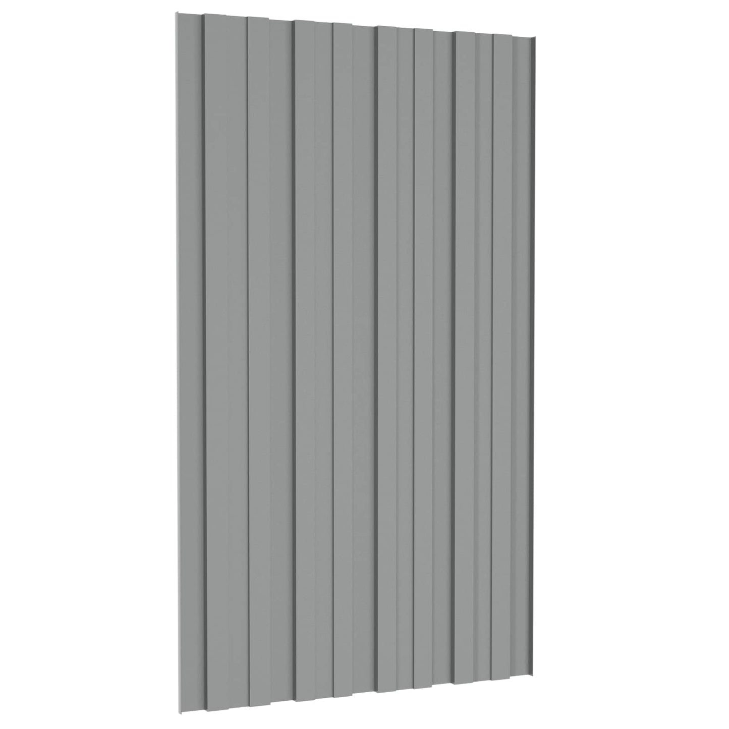 vidaXL Πάνελ οροφής 12 pcs Γκρι 80 x 45 cm Γαλβανισμένος χάλυβας