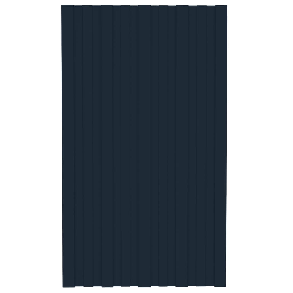 vidaXL Πάνελ Οροφής 36 τεμ. Ανθρακί 80 x 45 εκ. από Γαλβανιζέ Ατσάλι