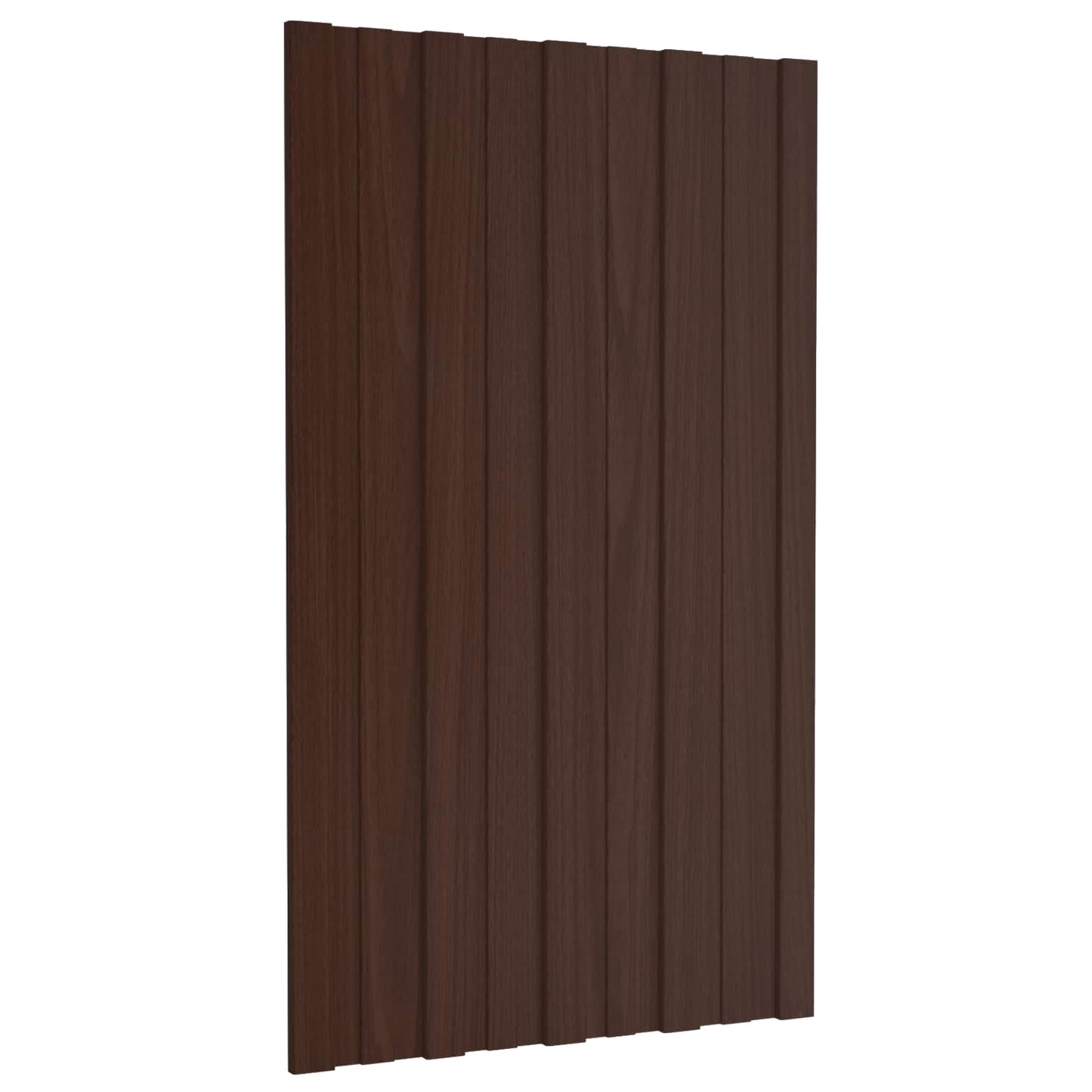 vidaXL Πάνελ οροφής 12 pcs Καφέ 80 x 45 cm Γαλβανισμένος χάλυβας