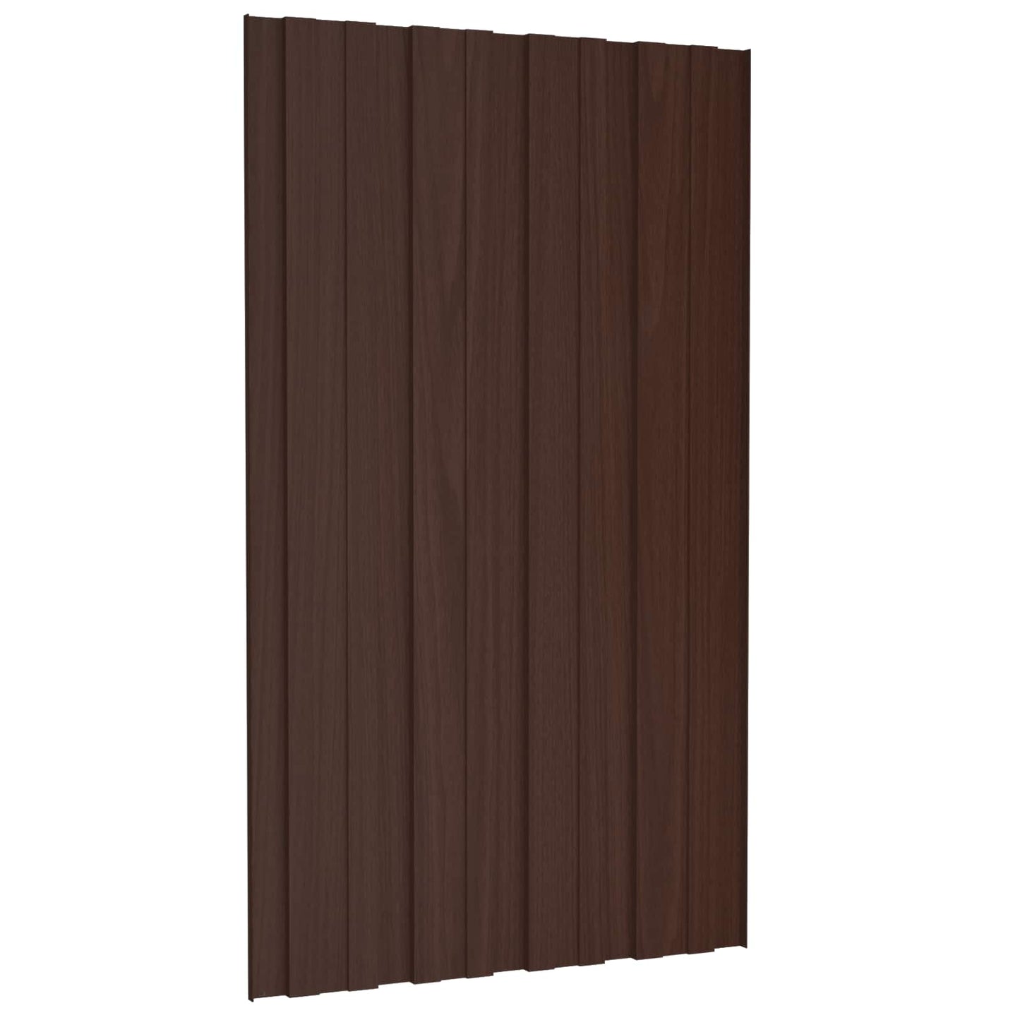 vidaXL Πάνελ οροφής 12 pcs Καφέ 80 x 45 cm Γαλβανισμένος χάλυβας