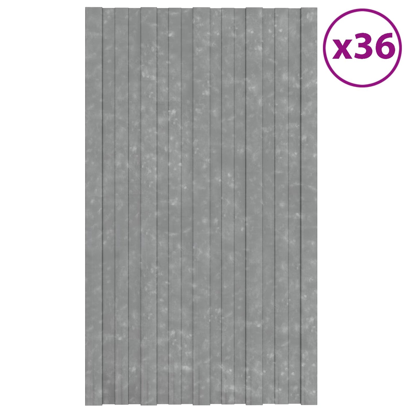 vidaXL Πάνελ οροφής 36 pcs Ασημί 80 x 45 cm Γαλβανισμένος χάλυβας