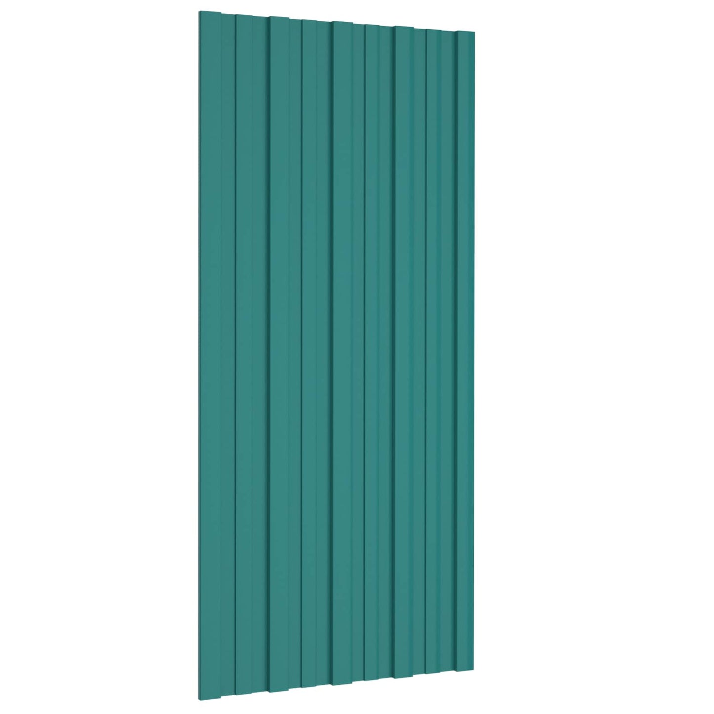 vidaXL Πάνελ οροφής 12 pcs Πράσινο 100 x 45 cm Γαλβανισμένος χάλυβας