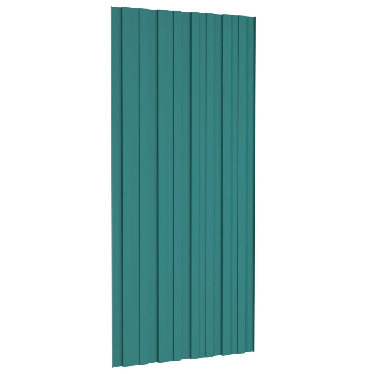 vidaXL Πάνελ οροφής 12 pcs Πράσινο 100 x 45 cm Γαλβανισμένος χάλυβας