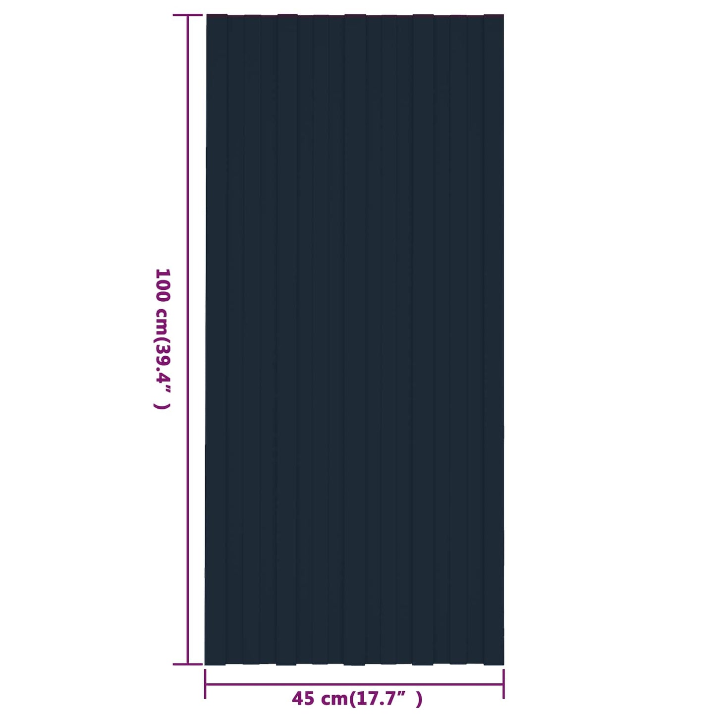 vidaXL Πάνελ οροφής 36 pcs Ανθρακί 100 x 45 cm Γαλβανισμένος χάλυβας