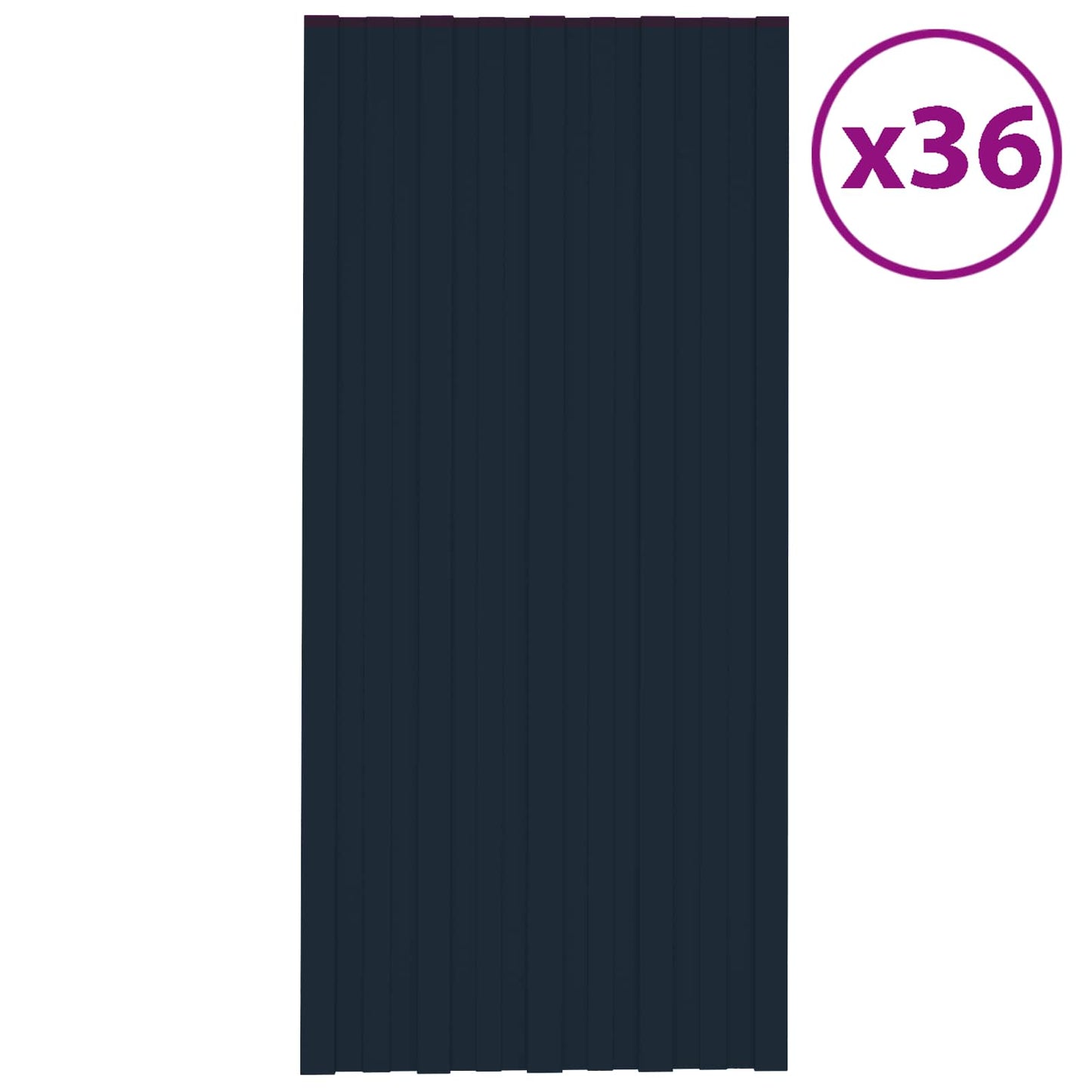 vidaXL Πάνελ οροφής 36 pcs Ανθρακί 100 x 45 cm Γαλβανισμένος χάλυβας