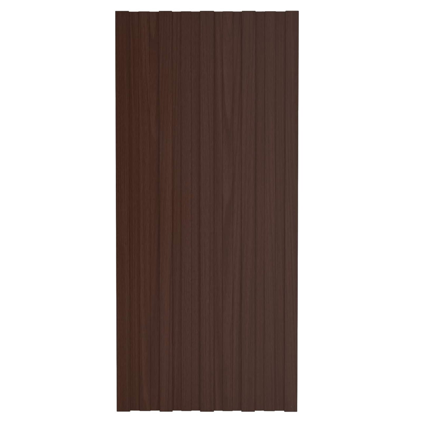 vidaXL Πάνελ οροφής 12 pcs Καφέ 100 x 45 cm Γαλβανισμένος χάλυβας