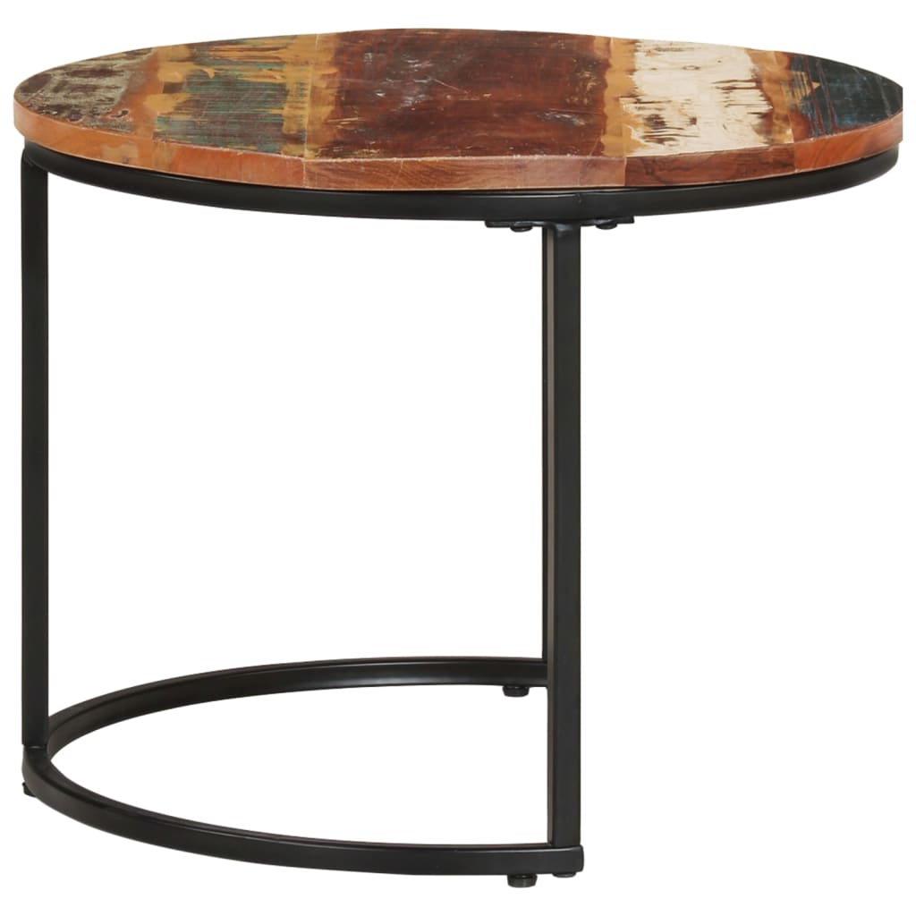 vidaXL Τραπεζάκια Ζιγκόν 2 τεμ. από Μασίφ Ανακυκλωμένο Ξύλο