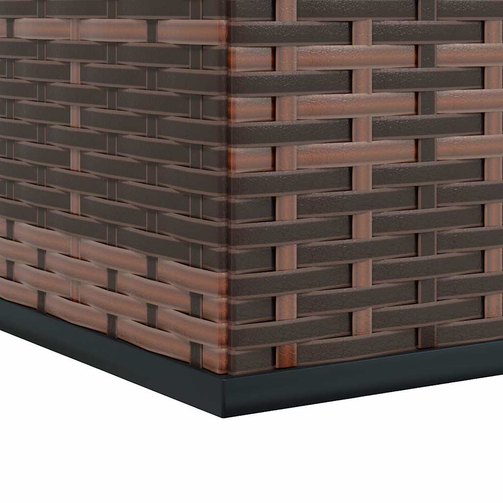 vidaXL Κουτί Μαξιλαριού Κήπου Καφέ 100x49x103,5 εκ. Ρατάν Πολυαιθ.