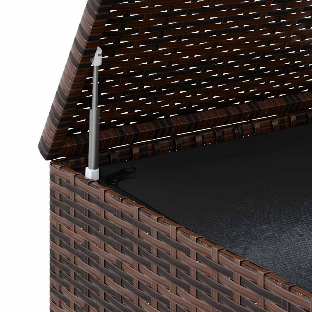 vidaXL Κουτί Μαξιλαριού Κήπου Καφέ 100x49x103,5 εκ. Ρατάν Πολυαιθ.