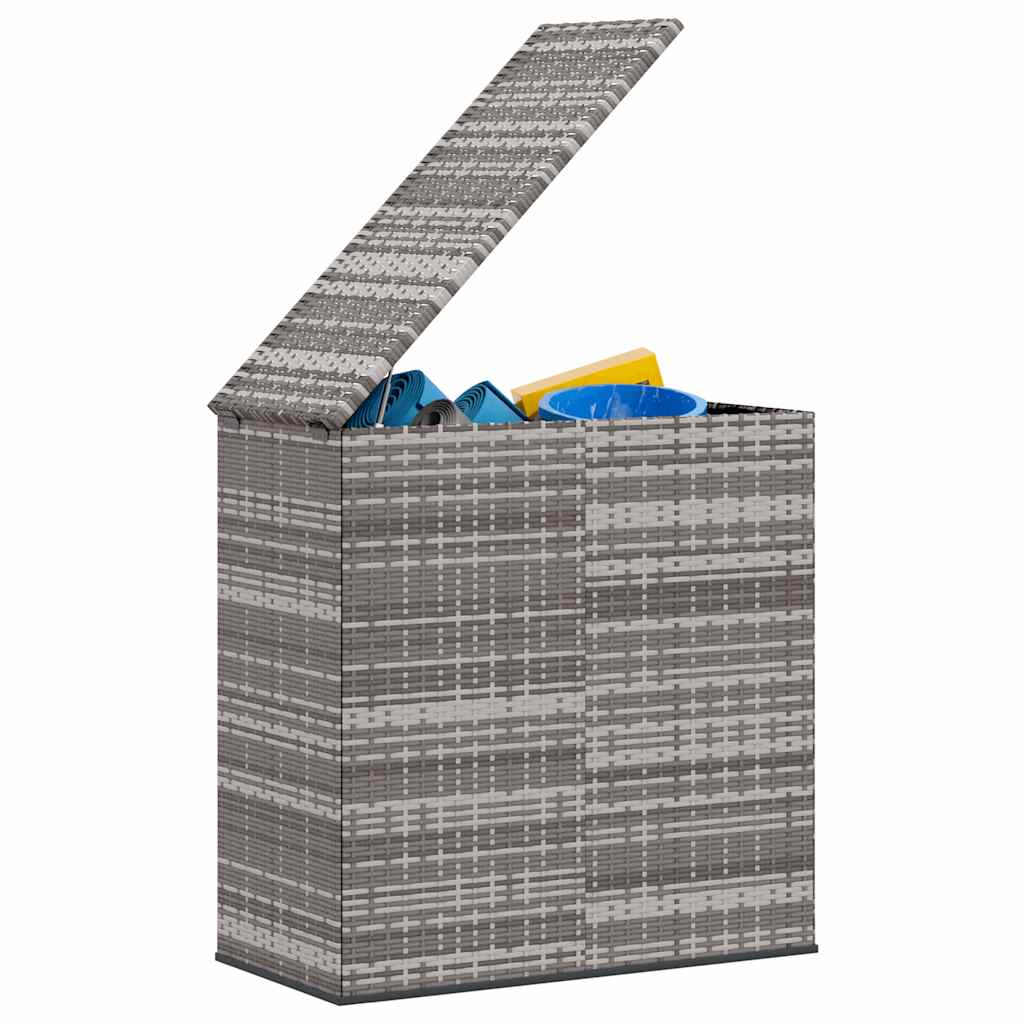 vidaXL Κουτί Μαξιλαριού Κήπου Γκρι 100x49x103,5 εκ. Ρατάν Πολυαιθ.