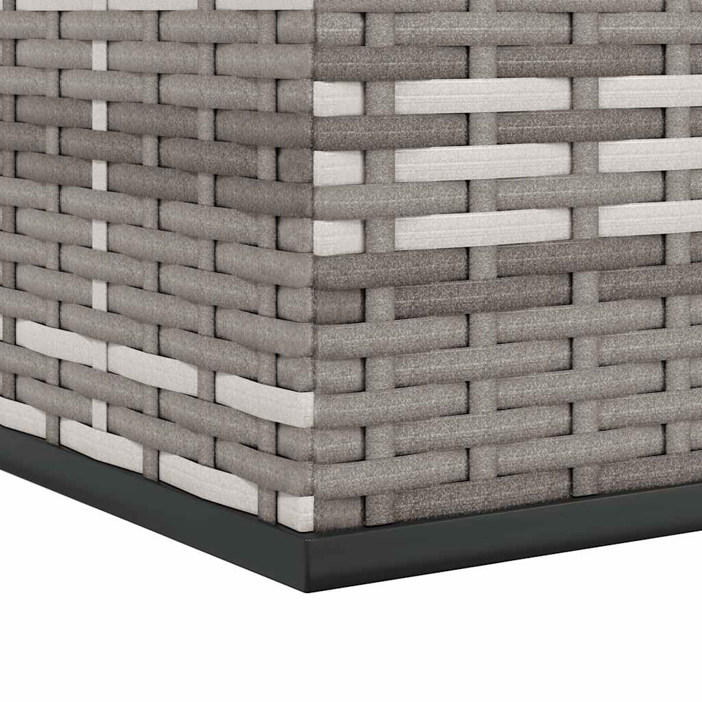 vidaXL Κουτί Μαξιλαριού Κήπου Γκρι 100x49x103,5 εκ. Ρατάν Πολυαιθ.