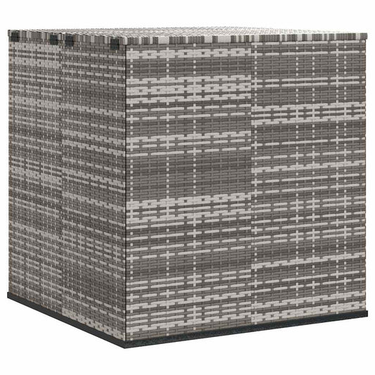 vidaXL Κουτί Μαξιλαριού Κήπου Γκρι 100x97,5x104 εκ. Ρατάν Πολυαιθ.
