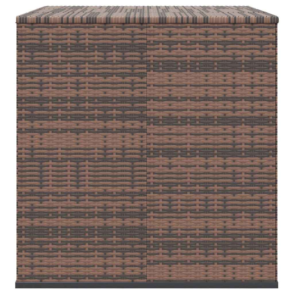 vidaXL Κουτί Μαξιλαριού Κήπου Καφέ 145x100x103 εκ. Ρατάν Πολυαιθ.