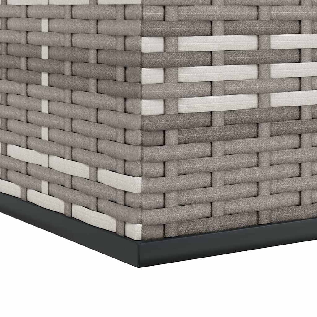 vidaXL Κουτί Μαξιλαριού Κήπου Γκρι 145x100x103 εκ. Ρατάν Πολυαιθ.