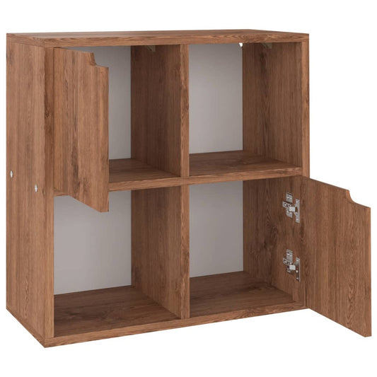vidaXL Βιβλιοθήκη Χρώμα Καφέ Δρυς 60 x 27,5 x 59,5 εκ. από Επεξ. Ξύλο