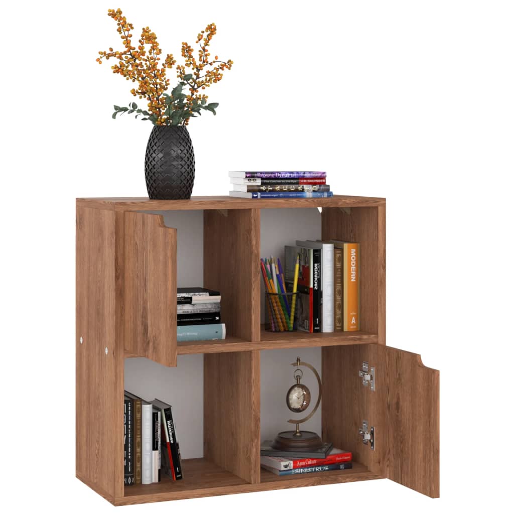 vidaXL Βιβλιοθήκη Χρώμα Καφέ Δρυς 60 x 27,5 x 59,5 εκ. από Επεξ. Ξύλο