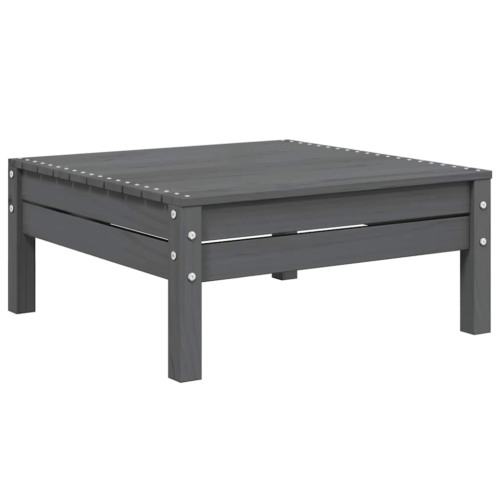 vidaXL Σαλόνι Κήπου Σετ 3 Τεμαχίων Γκρι Μασίφ Ξύλο Πεύκου & Μαξιλάρια