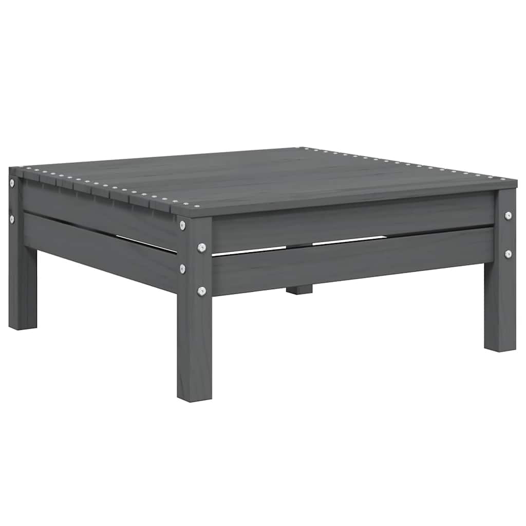 vidaXL Σαλόνι Κήπου Σετ 3 Τεμαχίων Γκρι Μασίφ Ξύλο Πεύκου & Μαξιλάρια