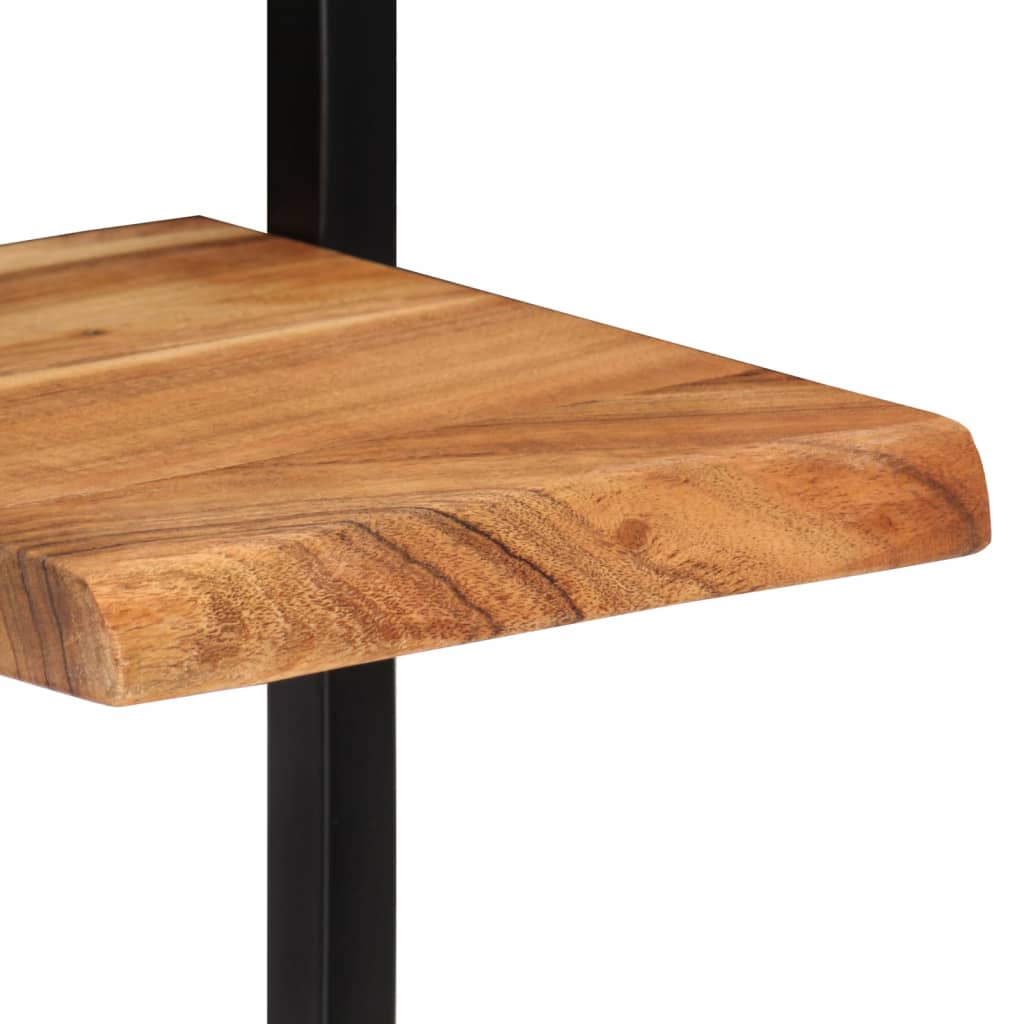 vidaXL Ράφια Τοίχου 2 Τεμ. 25x25x75 εκ. Μασίφ Ξύλο Ακακίας & Ατσάλι