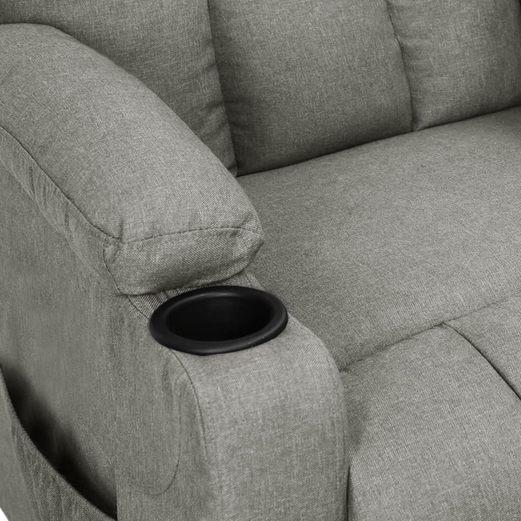 vidaXL Πολυθρόνα Ανακλινόμενη Ανοιχτό Γκρι Υφασμάτινη