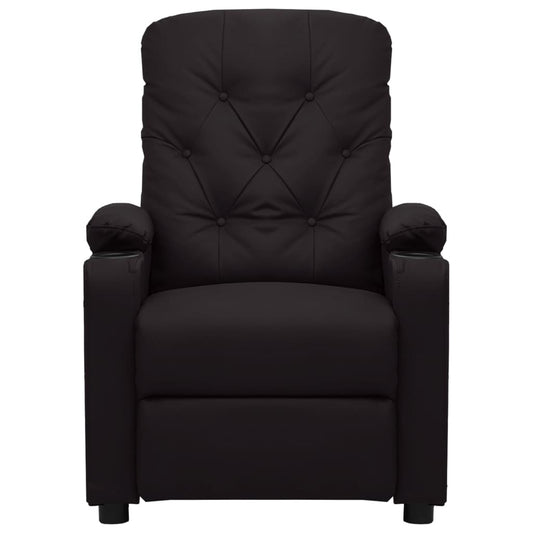 vidaXL Πολυθρόνα Μασάζ Μαύρη από Συνθετικό Δέρμα
