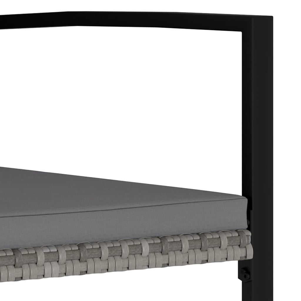 vidaXL Καρέκλες Τραπεζαρίας Κήπου 4 τεμ. Γκρι από Συνθετικό Ρατάν