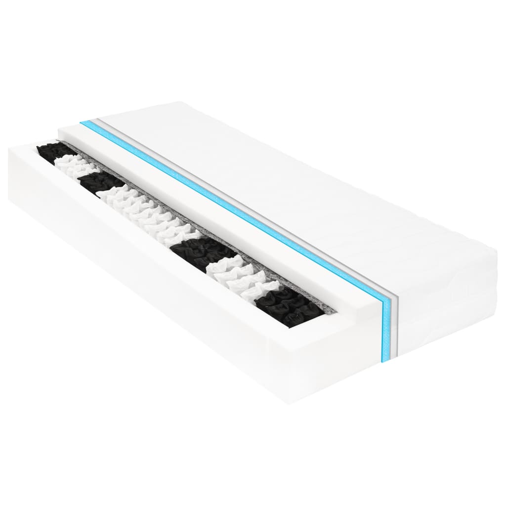 vidaXL Καναπές Κρεβάτι με Στρώμα 90 x 200 εκ. Λευκό Μασίφ Ξύλο Πεύκου