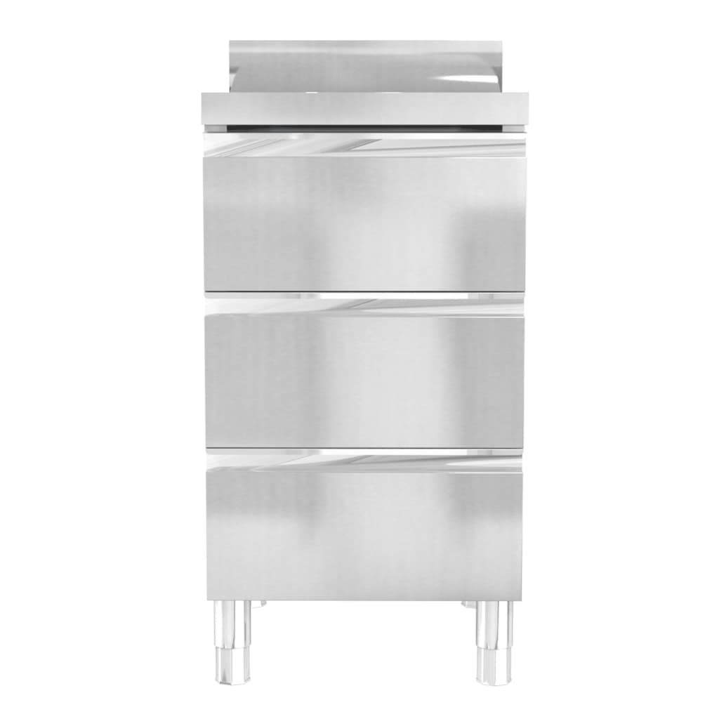 vidaXL Εμπορικά Ντουλάπια Κουζίνας 3 τεμ. από Ανοξείδωτο Ατσάλι