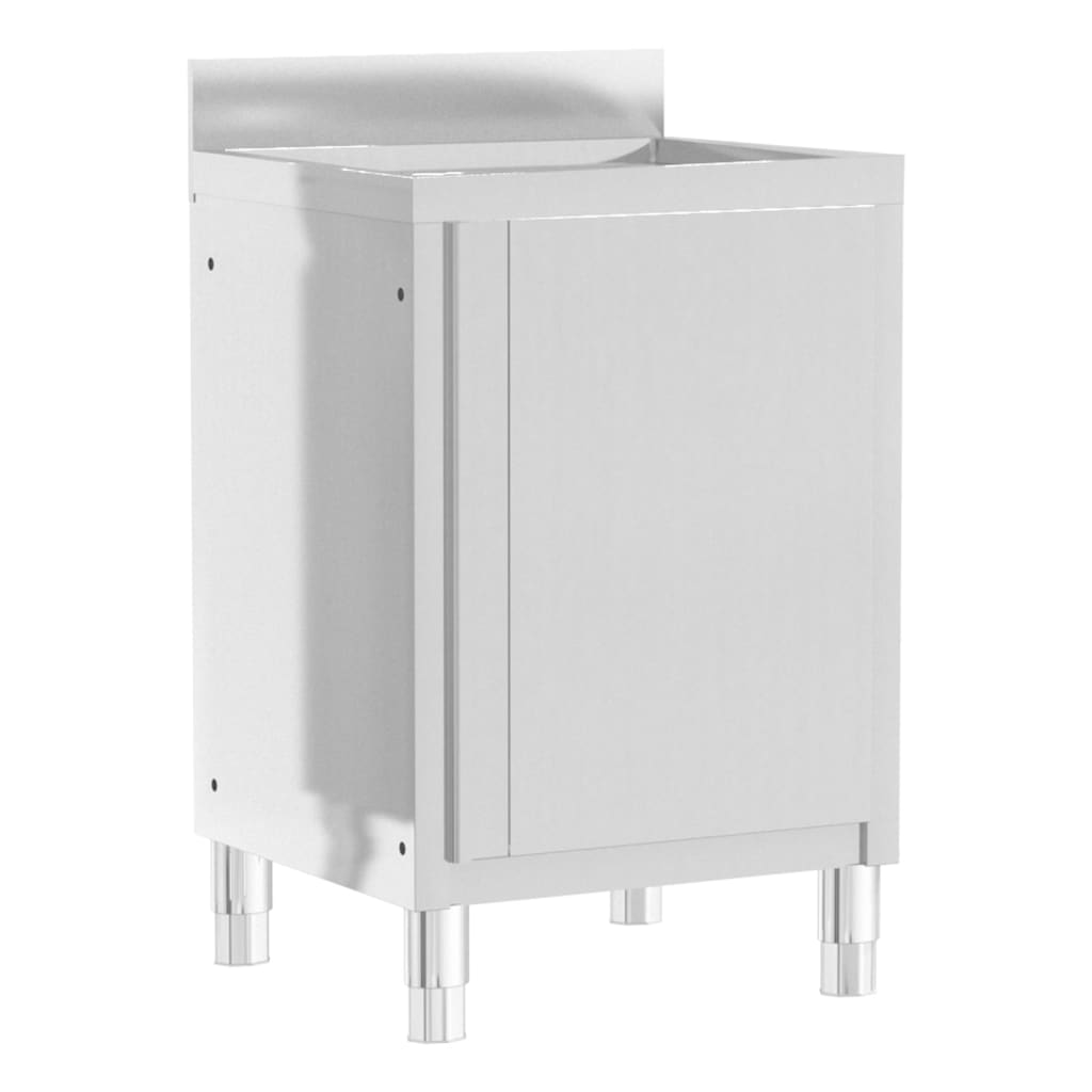 vidaXL Επαγγελματικά Ντουλάπια Κουζίνας 2 τεμ. από Ανοξείδωτο Ατσάλι