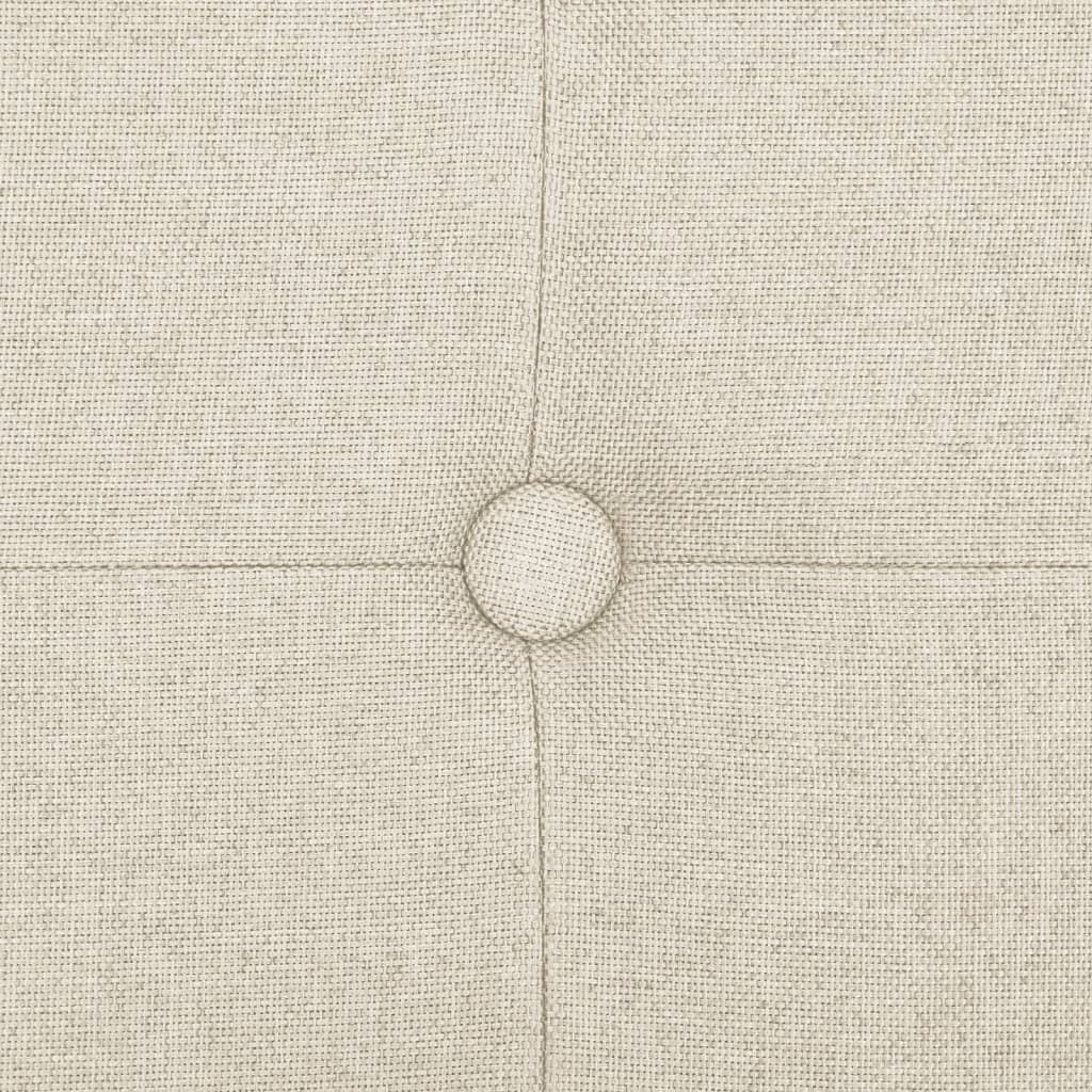 vidaXL Πάγκος Αποθήκευσης Πτυσσόμενος Λευκό Κρεμ από Συνθετικό Λινό