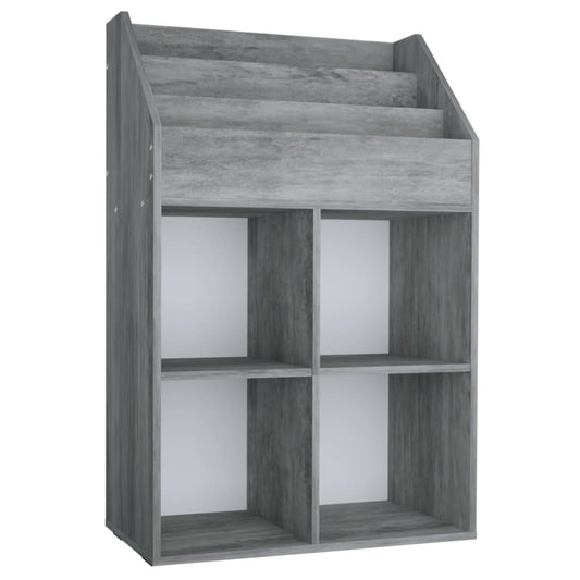 vidaXL Παιδική Ραφιέρα Περιοδικών Γκρι Σκυρ. 71x30x114εκ. Επεξ. Ξύλο