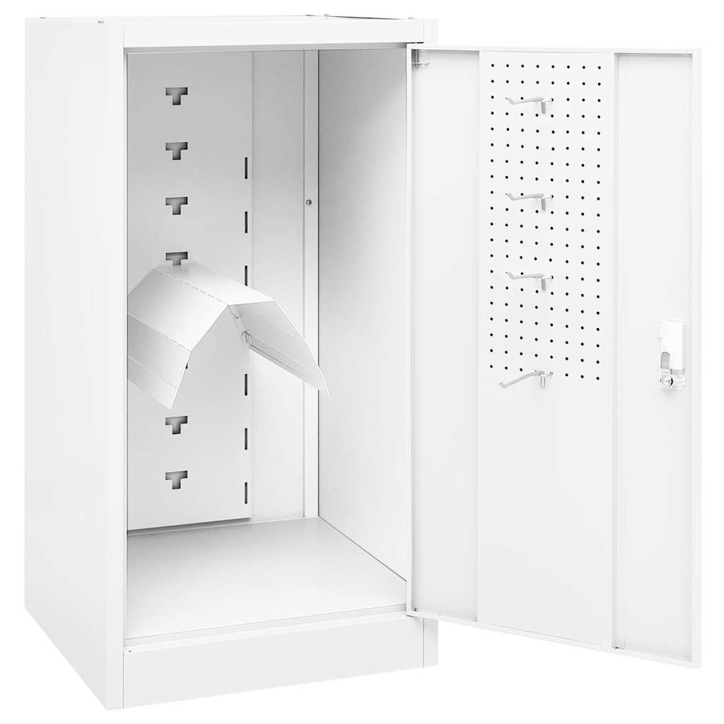 vidaXL Ντουλάπα για Σέλα Λευκό 53 x 53 x 105 εκ. Ατσάλινο