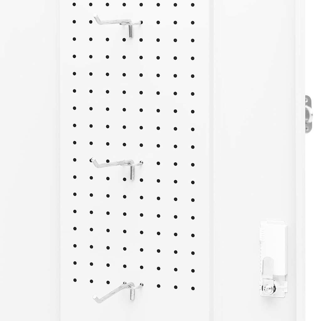 vidaXL Ντουλάπα για Σέλα Λευκό 53 x 53 x 105 εκ. Ατσάλινο