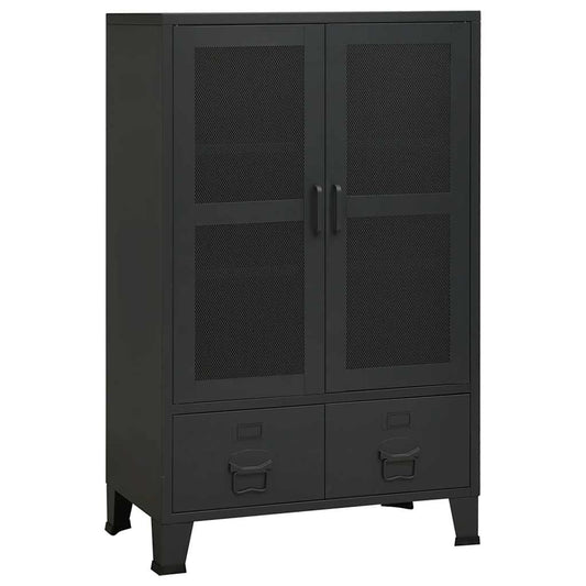 vidaXL Αρχειοθήκη Βιομηχανικού Στιλ Μαύρη 70 x 40 x 115 εκ. Ατσάλινη