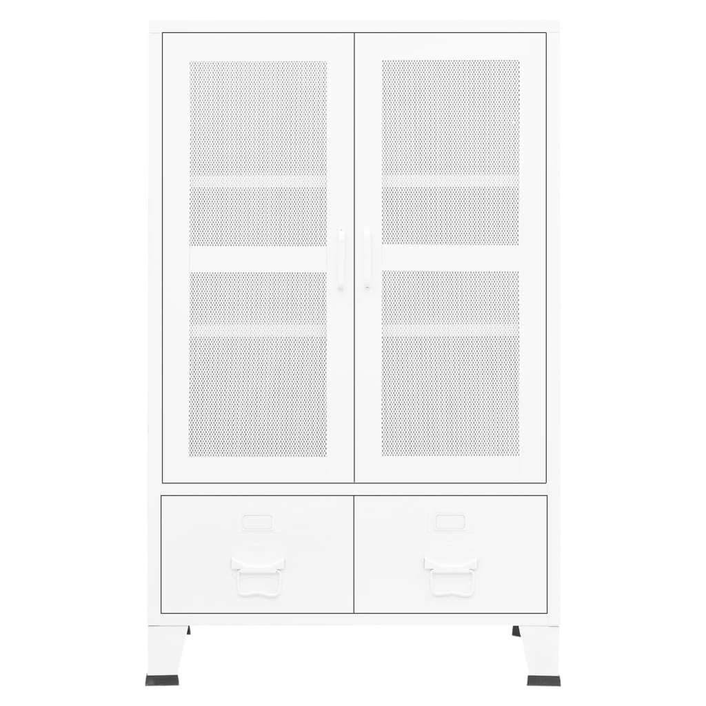 vidaXL Αρχειοθήκη Βιομηχανικού Στιλ Λευκή 70 x 40 x 115 εκ. Ατσάλινη