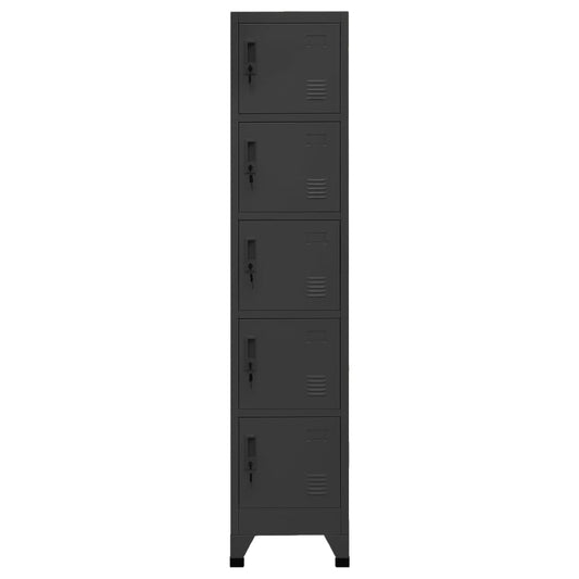 vidaXL Φοριαμός Ανθρακί 38 x 40 x 180 εκ. από Ατσάλι