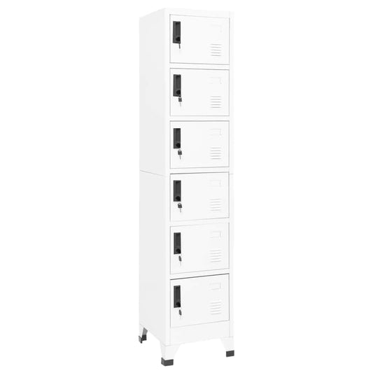 vidaXL Φοριαμός Λευκός 38 x 40 x 180 εκ. Ατσάλινος