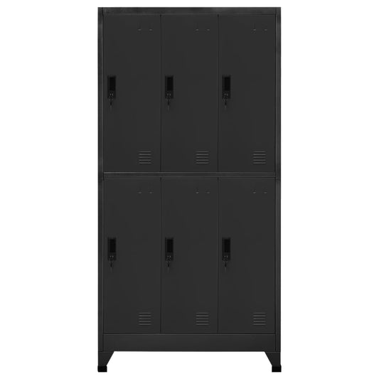 vidaXL Φοριαμός Ανθρακί 90 x 45 x 180 εκ. Ατσάλινος