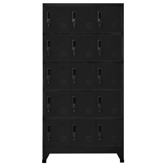 vidaXL Φοριαμός Μαύρος 90 x 40 x 180 εκ. Ατσάλινος