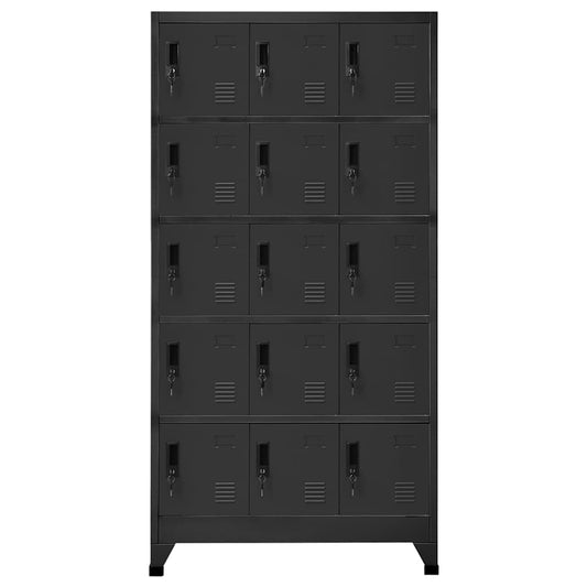 vidaXL Φοριαμός Ανθρακί 90 x 40 x 180 εκ. Ατσάλινος