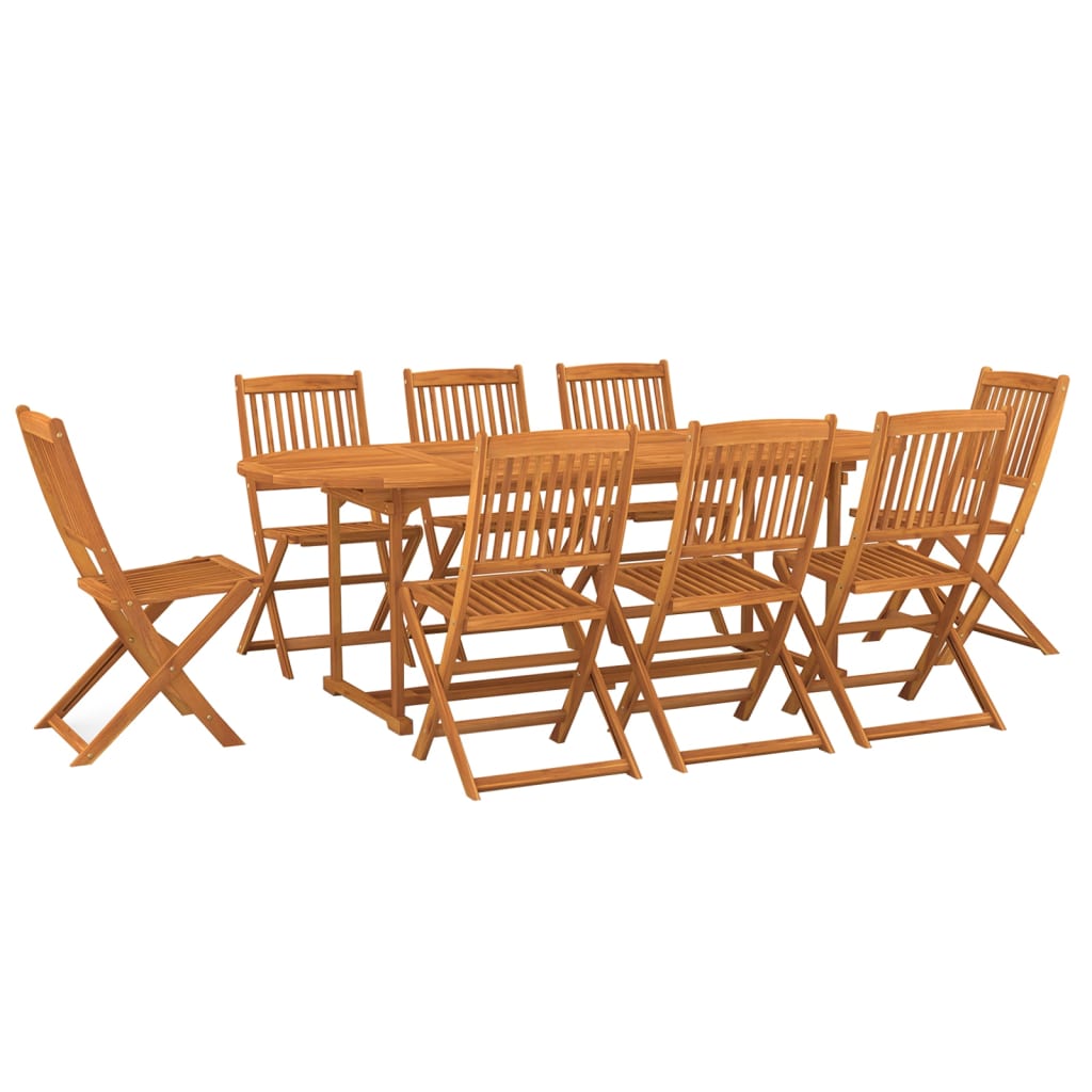 vidaXL Σετ Τραπεζαρίας Κήπου 9 Τεμαχίων 220x90x75 εκ. Μασίφ Ακακία