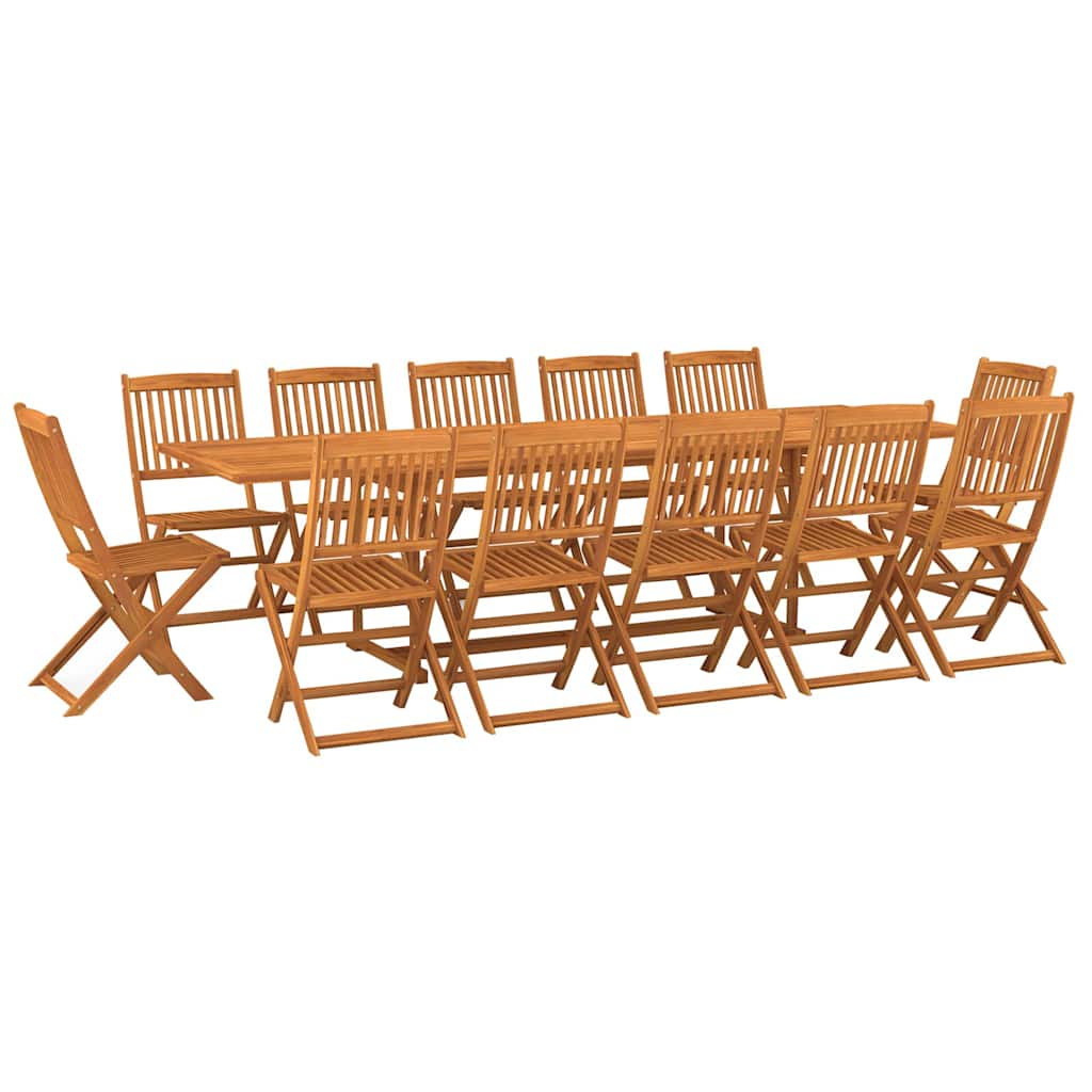 vidaXL Σετ Τραπεζαρίας Κήπου 13 Τεμαχίων 280x90x75 εκ. Μασίφ Ακακία