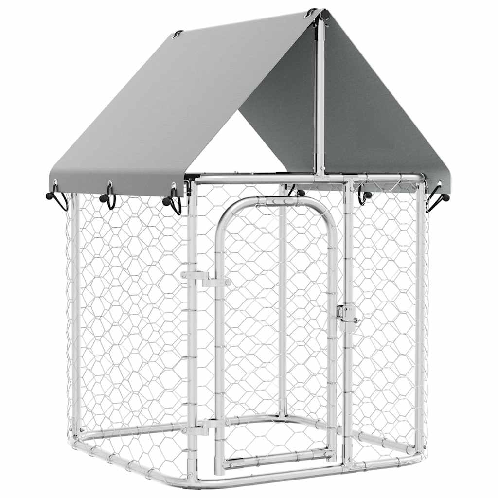 vidaXL Κλουβί Σκύλου Εξωτερικού Χώρου 100 x 100 x 150 εκ. με Στέγαστρο