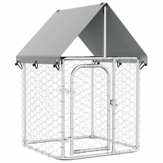 vidaXL Κλουβί Σκύλου Εξωτερικού Χώρου 100 x 100 x 150 εκ. με Στέγαστρο