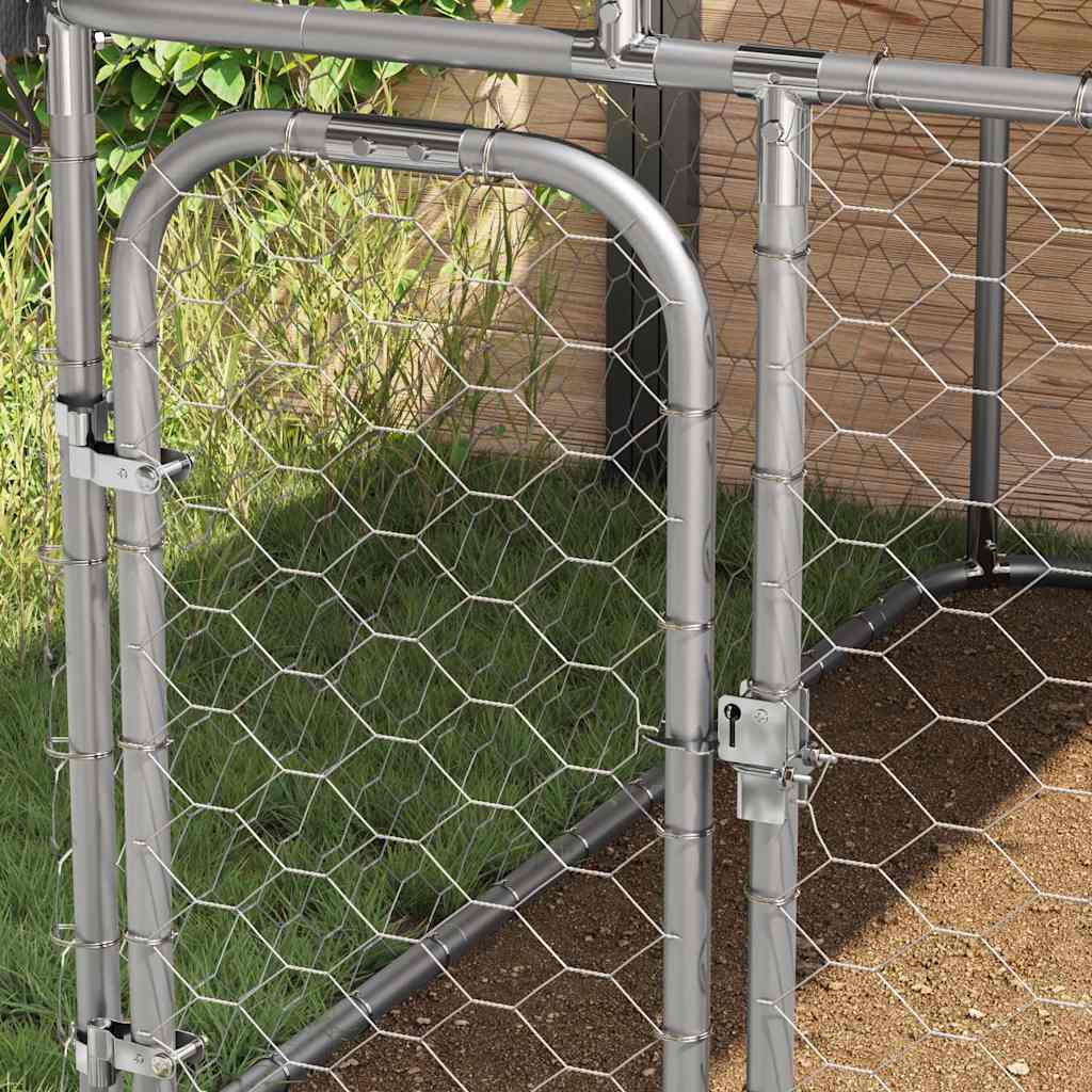 vidaXL Κλουβί Σκύλου Εξωτερικού Χώρου 100 x 100 x 150 εκ. με Στέγαστρο