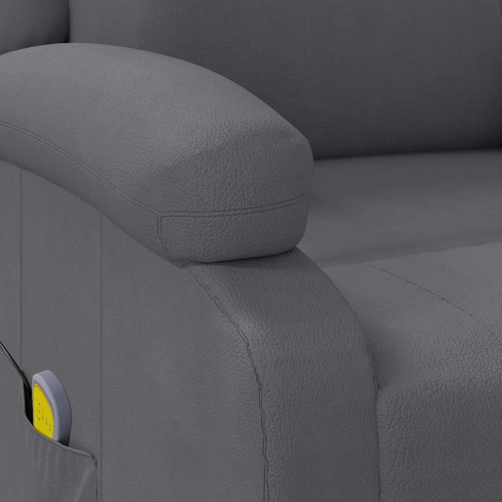 vidaXL Πολυθρόνα Μασάζ Γκρι από Συνθετικό Δέρμα