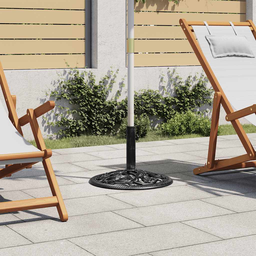 vidaXL Βάση Ομπρέλας Μαύρη 48 x 48 x 33 εκ. από Χυτοσίδηρο