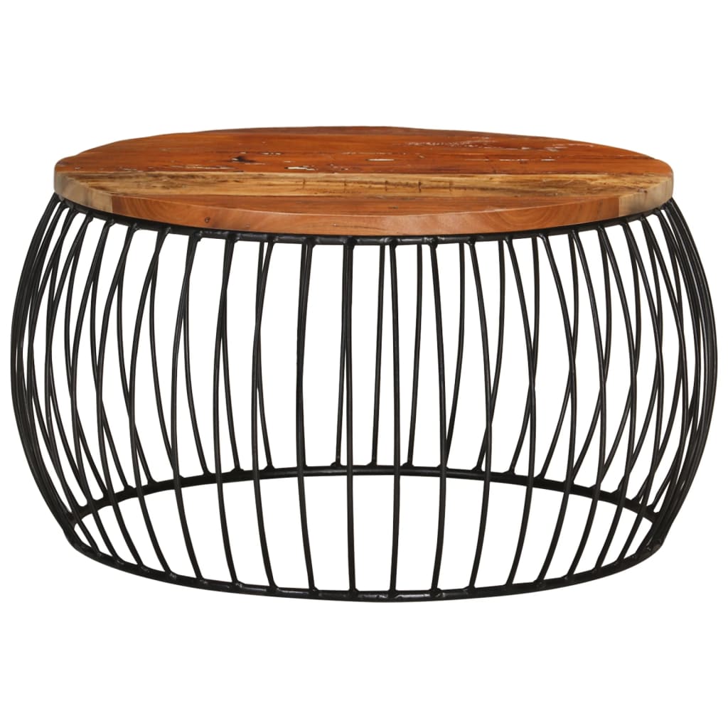 vidaXL Τραπεζάκι Σαλονιού Ø68 εκ. από Μασίφ Ανακυκλωμένο Ξύλο