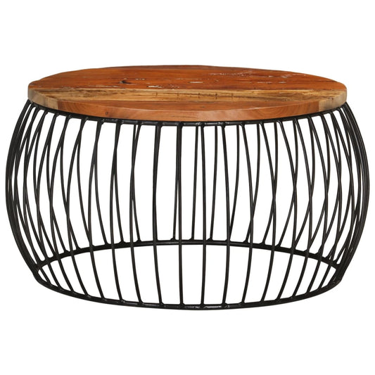 vidaXL Τραπεζάκι Σαλονιού Ø68 εκ. από Μασίφ Ανακυκλωμένο Ξύλο